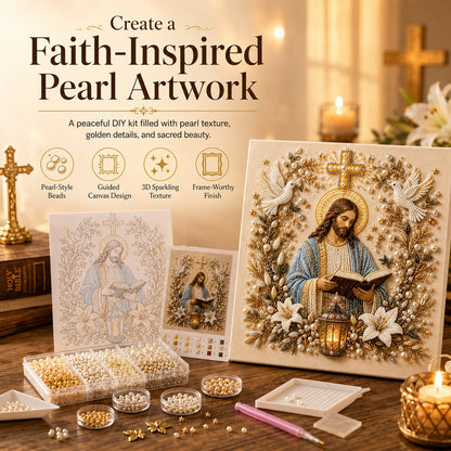 🔥 Last Day 75% OFF – ✝️ DIY Jesus Pearl Art Kit | 3D Pearl-Style Christian Artwork for Prayer Corners & Faith Gifts (📦Buy 3 Free Shipping)