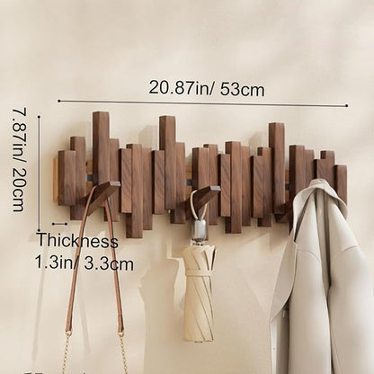 🎹Wall-Mounted Wooden Coat Rack 🎹Piano Key Style Design