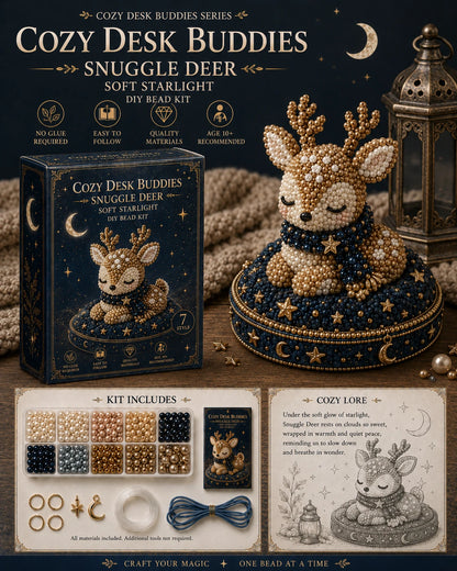 🧵 Cozy Desk Buddies DIY Bead Kit | Handmade Mini Desk Companion