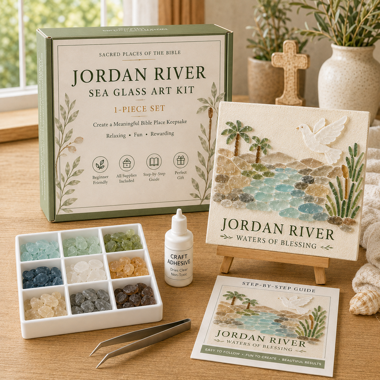 ⛪ Sacred Places of the Bible Sea Glass Art Kit