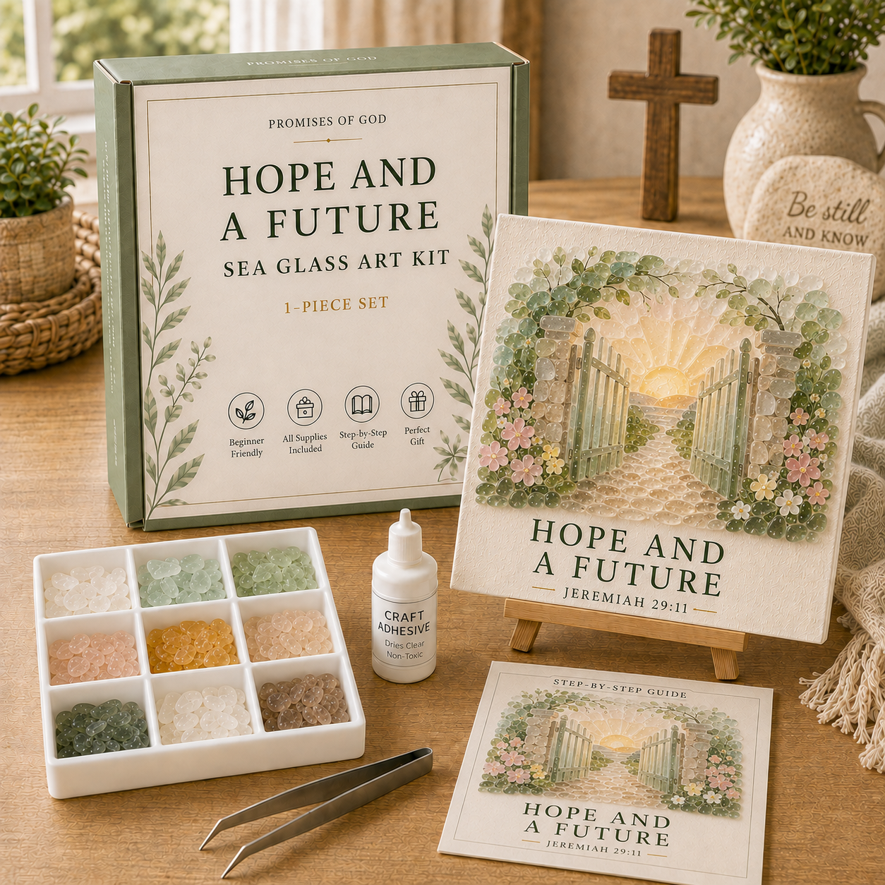 🌿 Promises of God Sea Glass Art Kit