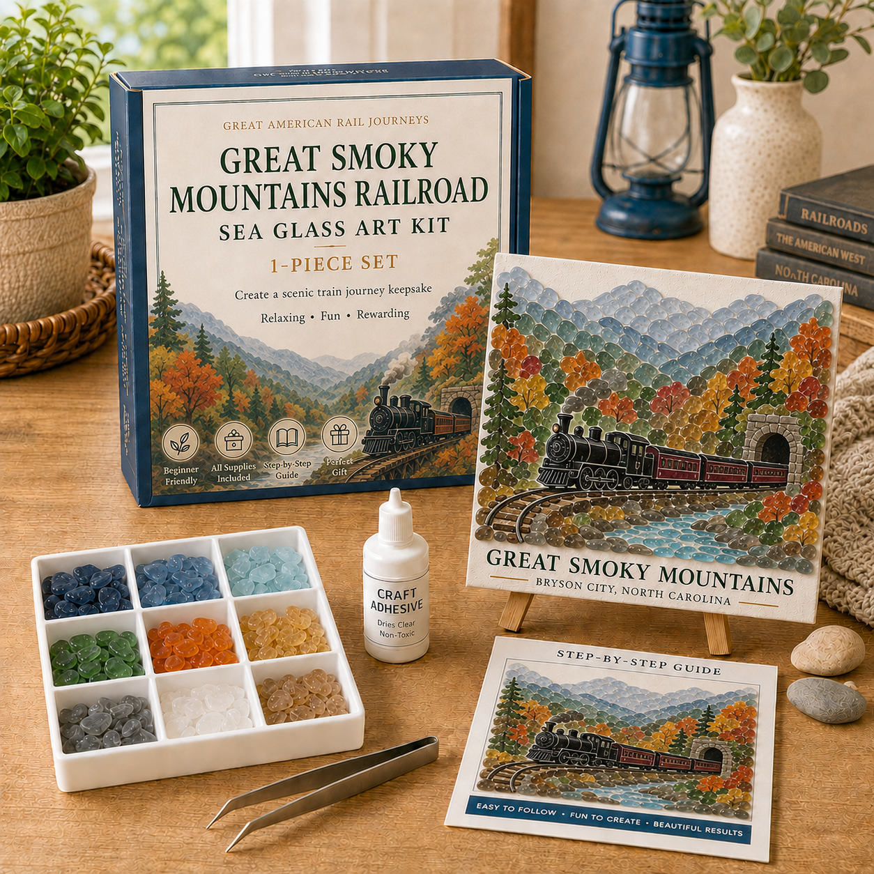 🚂 Great American Rail Journeys Sea Glass Art Kit