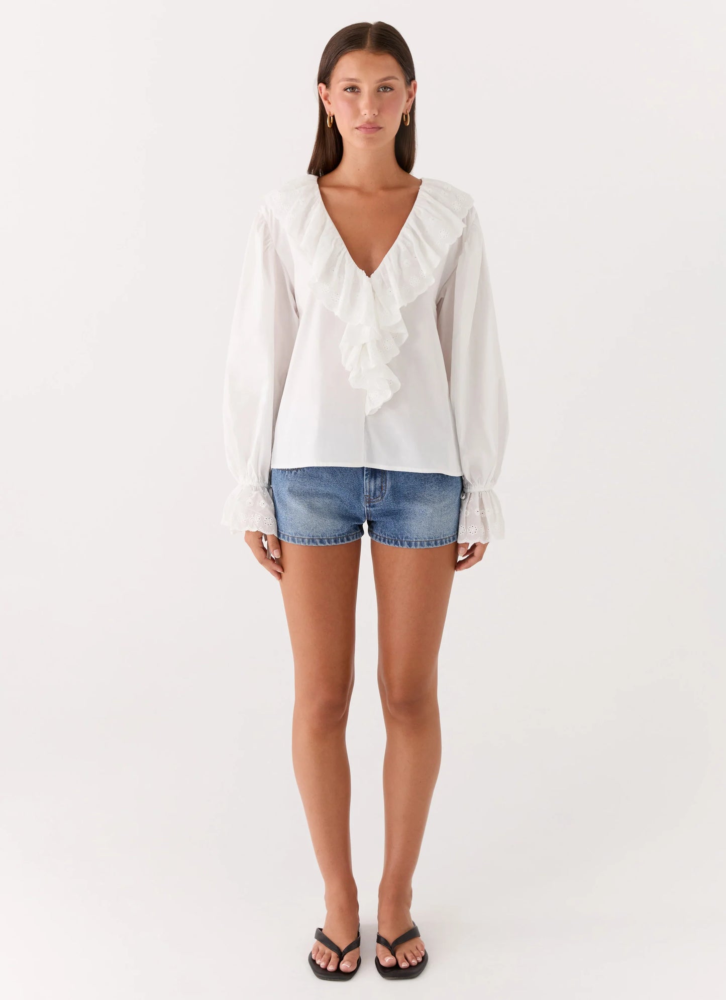 Verrin Cotton Blouse - White