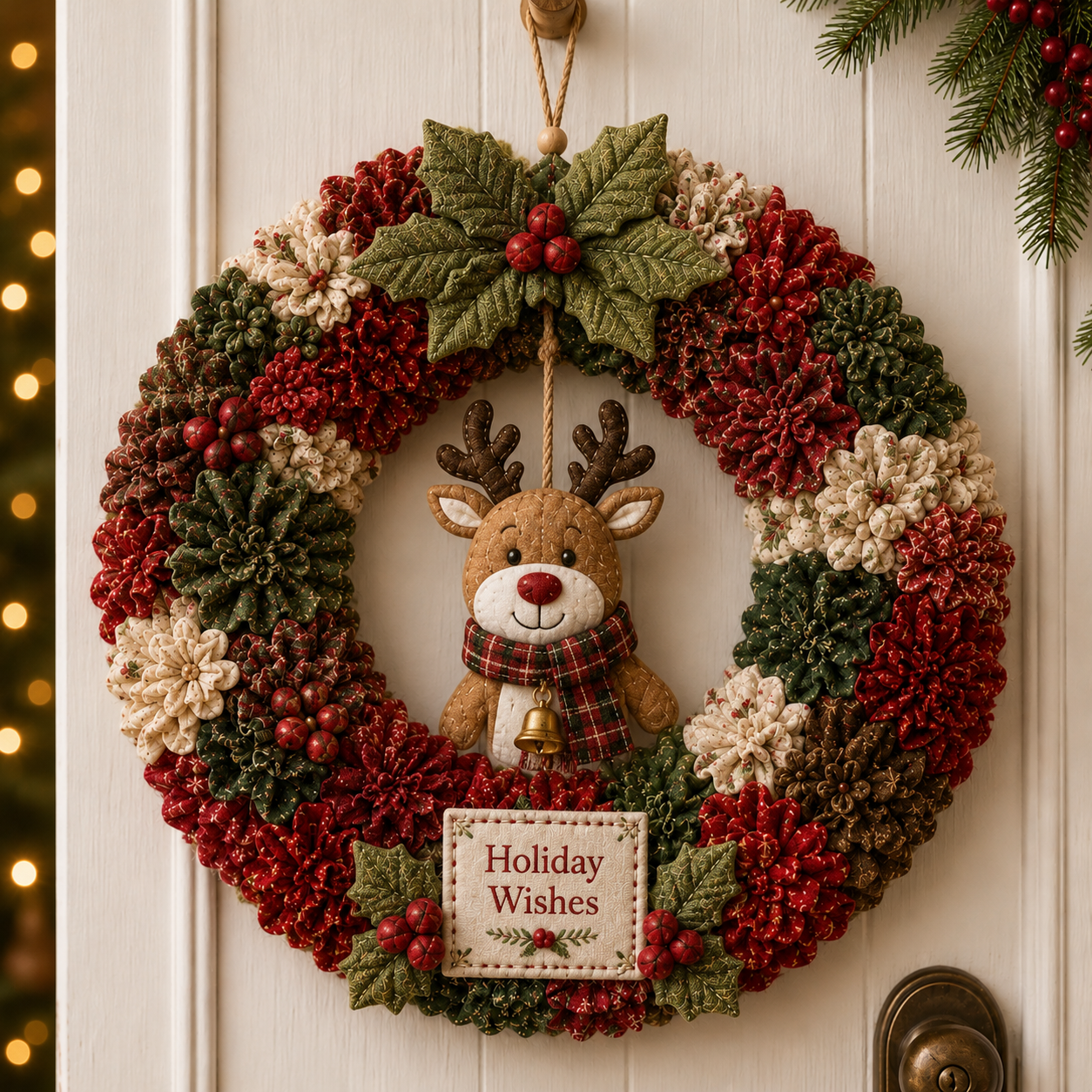 🎄3D Fabric Poke Wreath DIY Kit