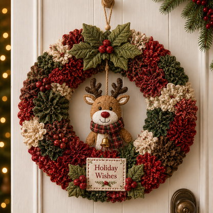 🎄3D Fabric Poke Wreath DIY Kit