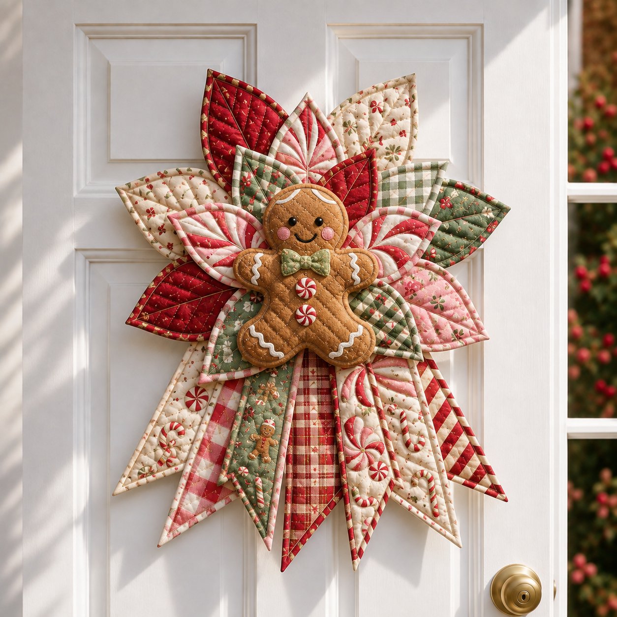 🎉🎄 Festive Quilted Christmas Door Hanging DIY Sewing Kit