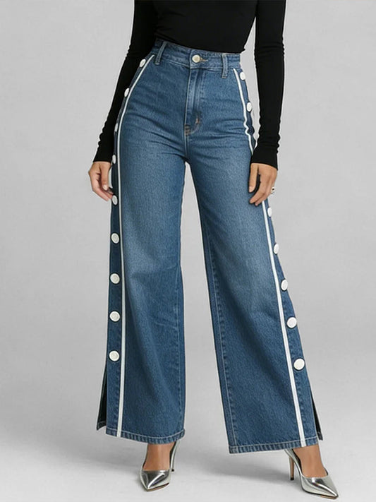Stylish Casual Button-down Jeans