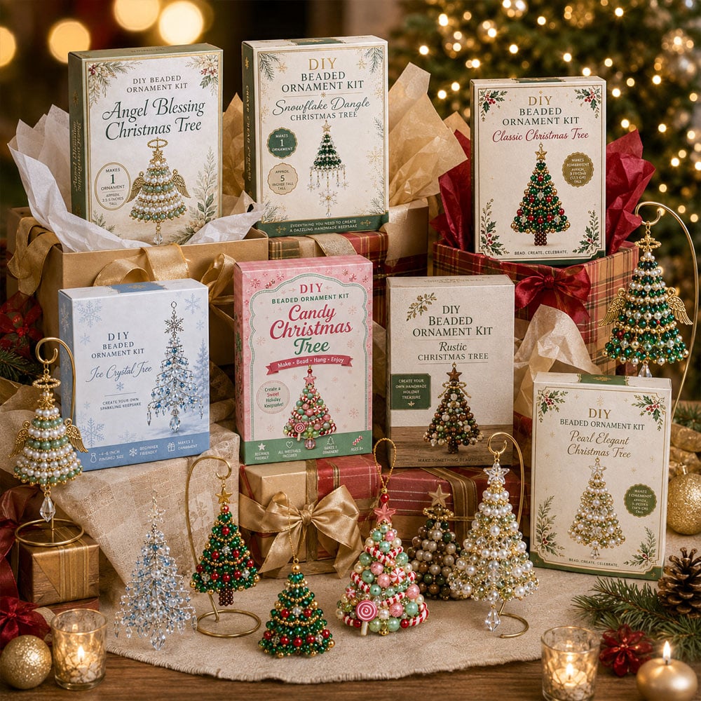 🌲DIY Christmas Tree Beaded Ornament Kit