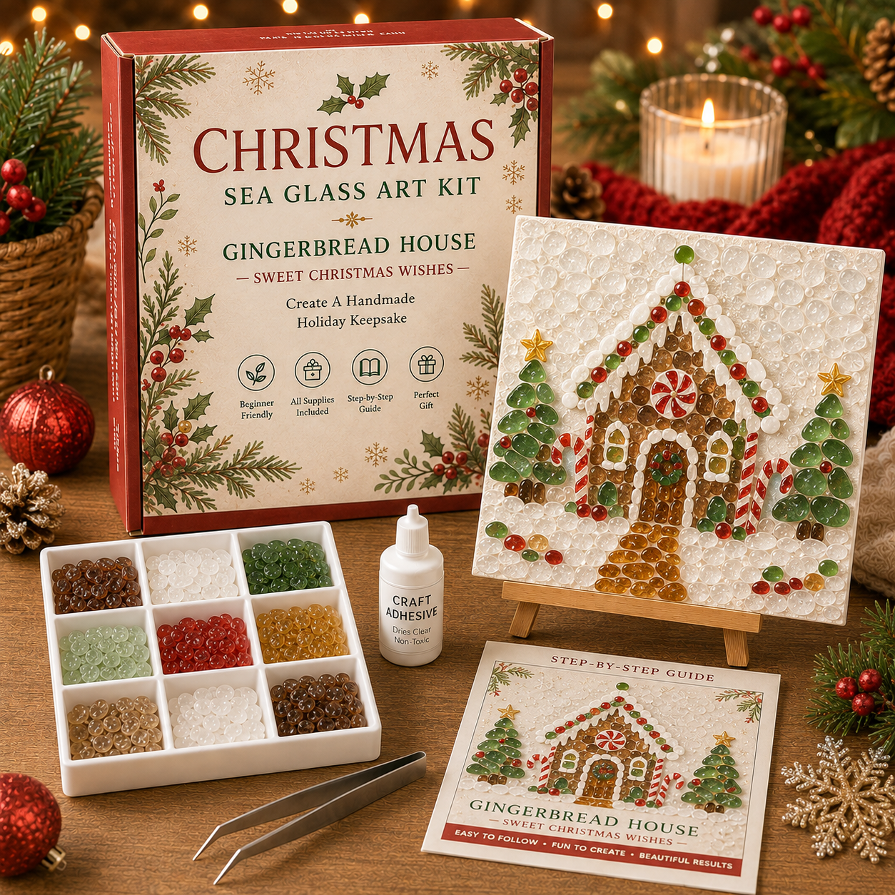 Christmas Sea Glass Art Kit Collection 🎄✨