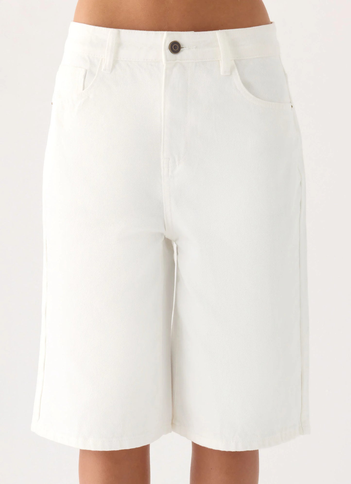 Orleans Denim Jorts - White