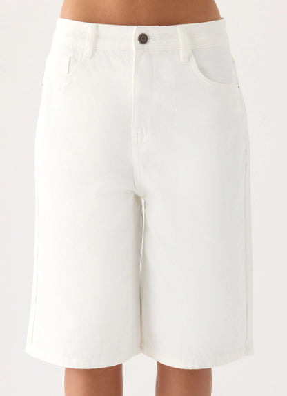Orleans Denim Jorts - White