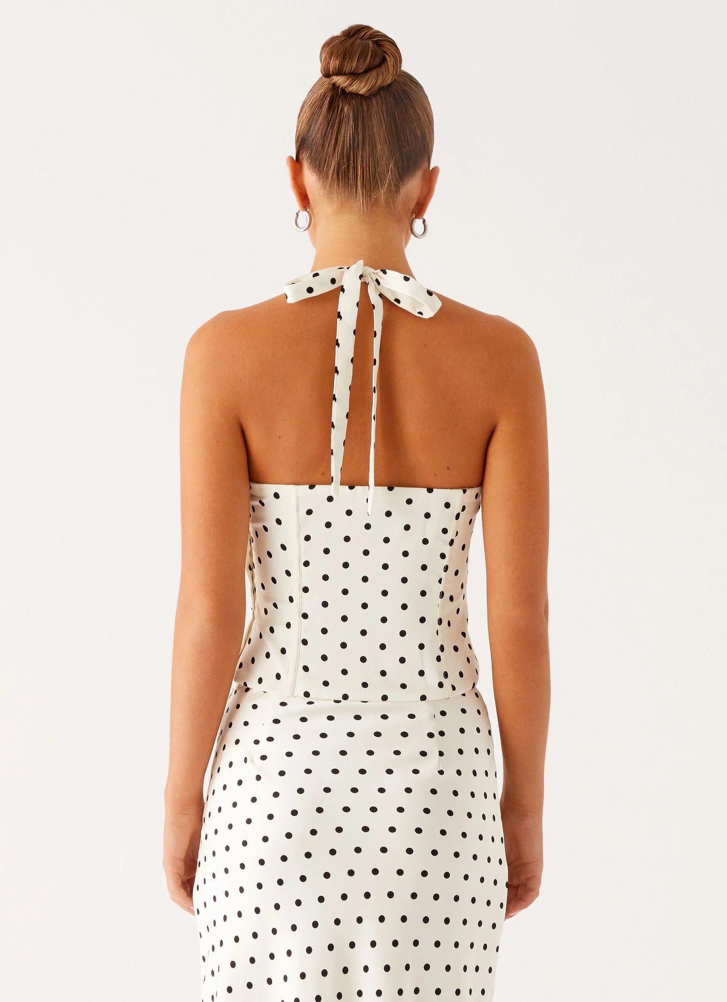 Breanne Top - White Polka Dot