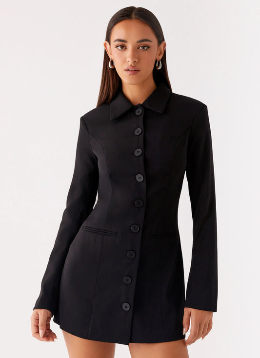 Memphis Blazer Mini Dress - Black
