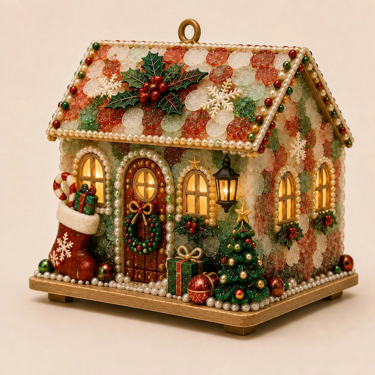 🏡DIY Glowing Coastal Glass-Style Christmas Cottage Kit Collection 💕