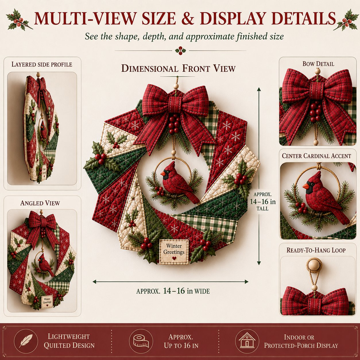 🎄Christmas Fabric Wreath DIY Kit – A Keepsake You’ll Hang with Pride Year After Year💫
