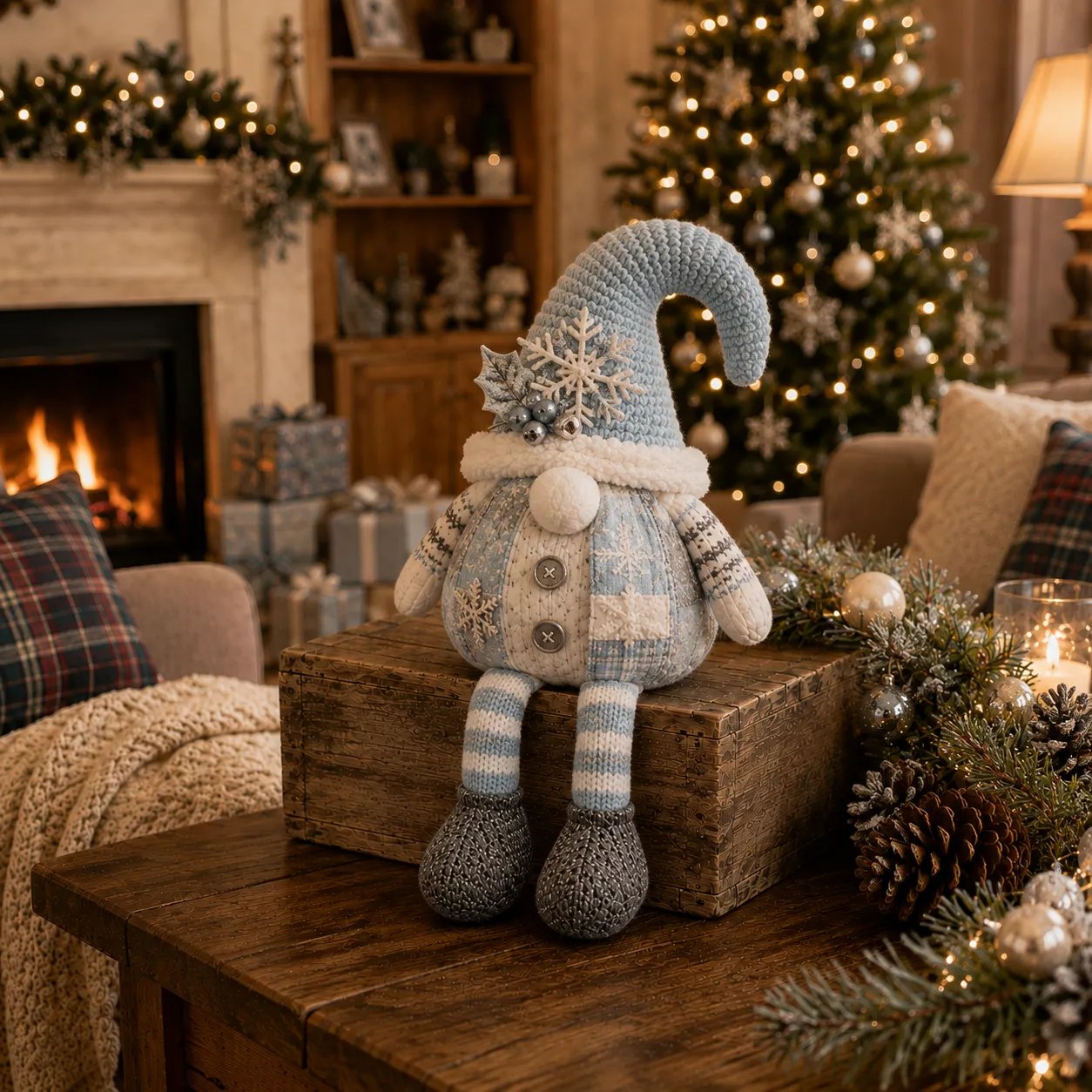 🎄Beginner-Friendly DIY Quilted Christmas Gnome Shelf Sitter Kit | Complete Kit with Coordinated Fabrics, Filling & Step-by-Step Guide Included 💕