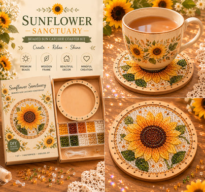 🌸 Beaded Sun Catcher Coaster Kit Collection