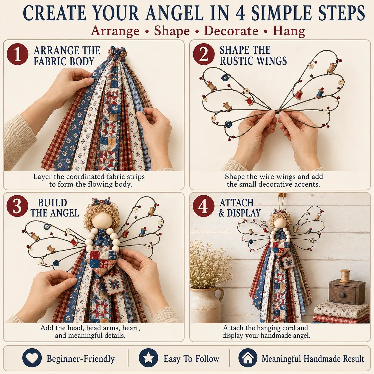 🌸Angel Fabric Hanging DIY Kit
