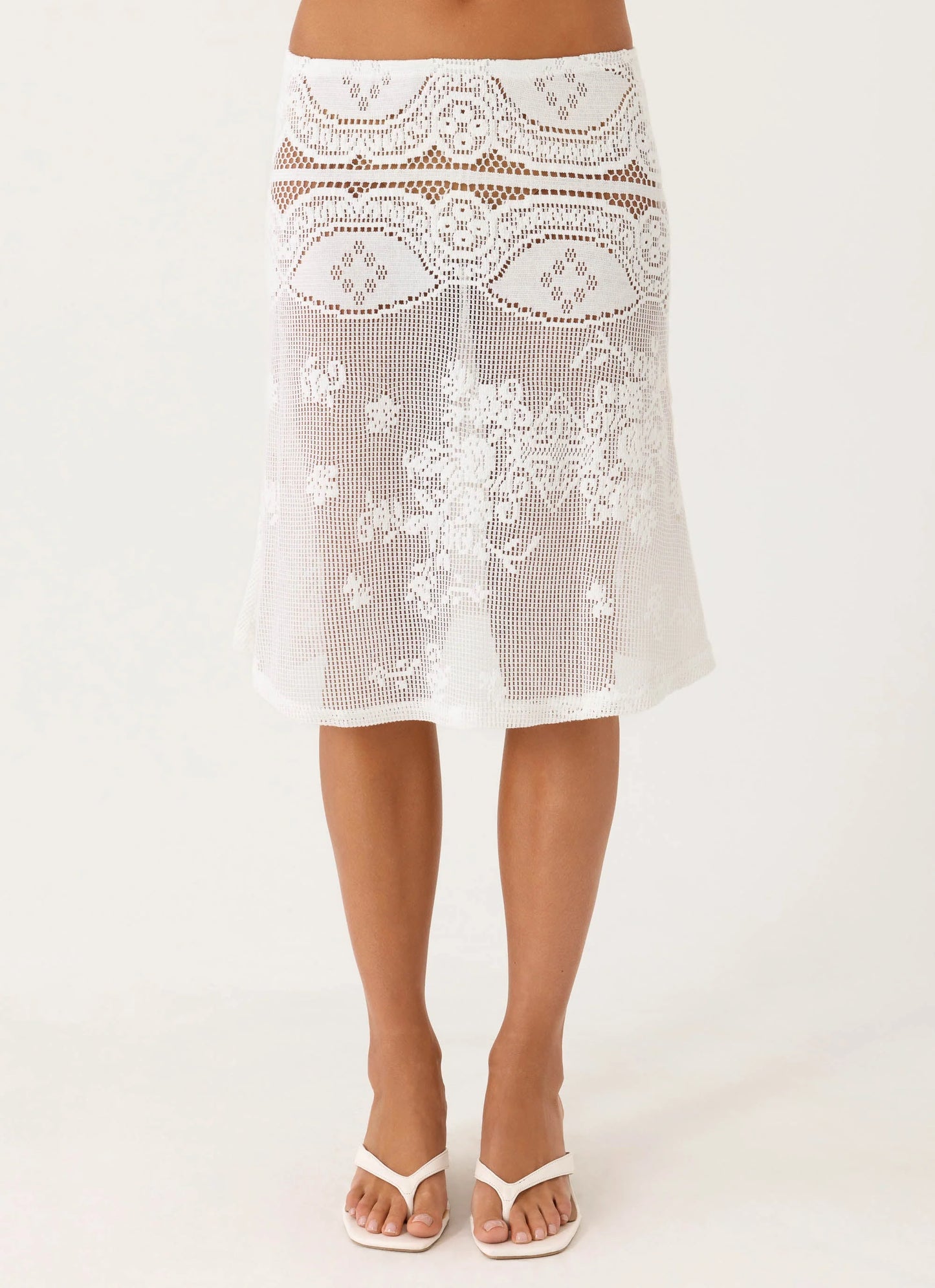 Yanna Midi Skirt - White