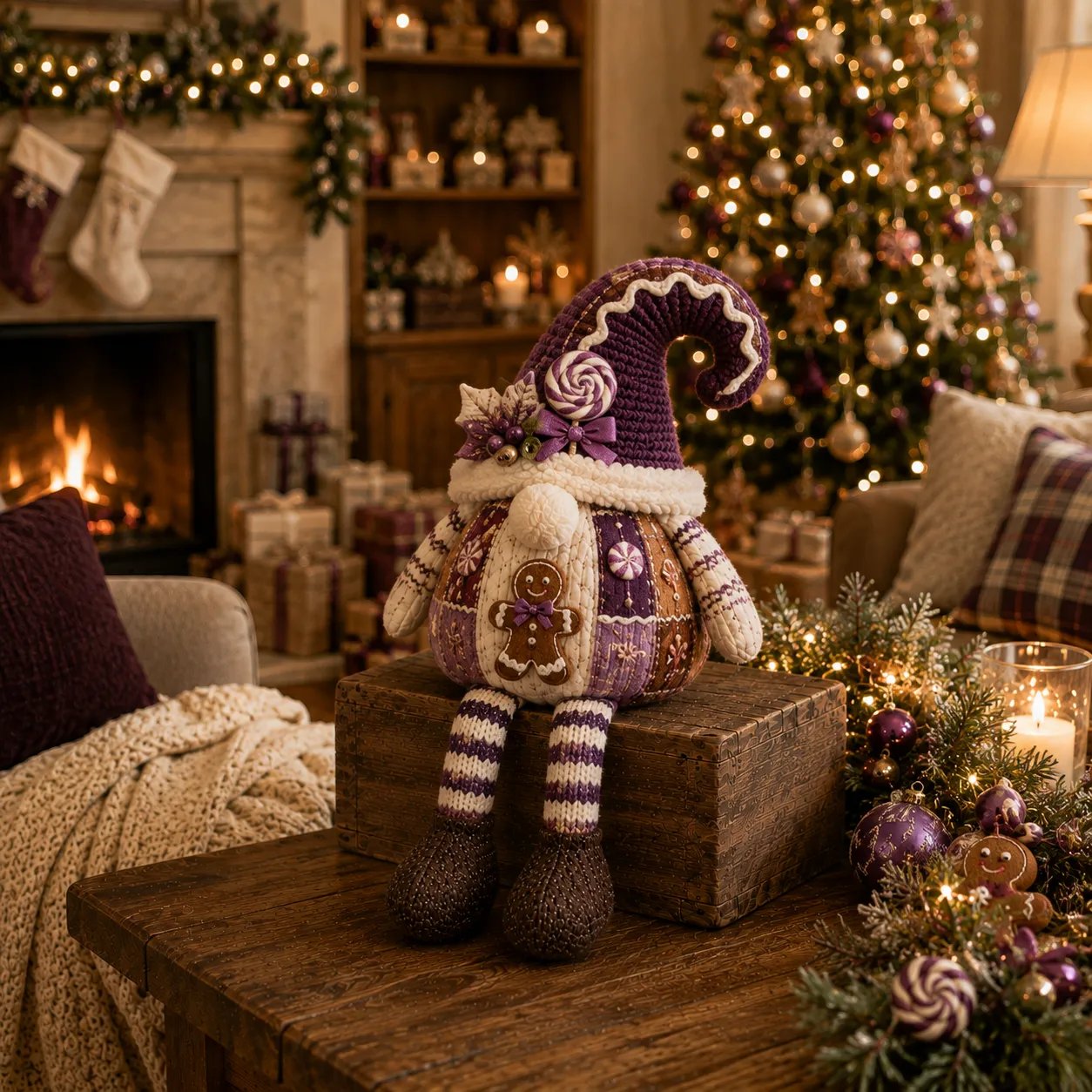 🎄Beginner-Friendly DIY Quilted Christmas Gnome Shelf Sitter Kit | Complete Kit with Coordinated Fabrics, Filling & Step-by-Step Guide Included 💕
