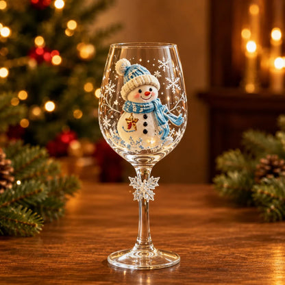 🎄Christmas stemware with a festive motif