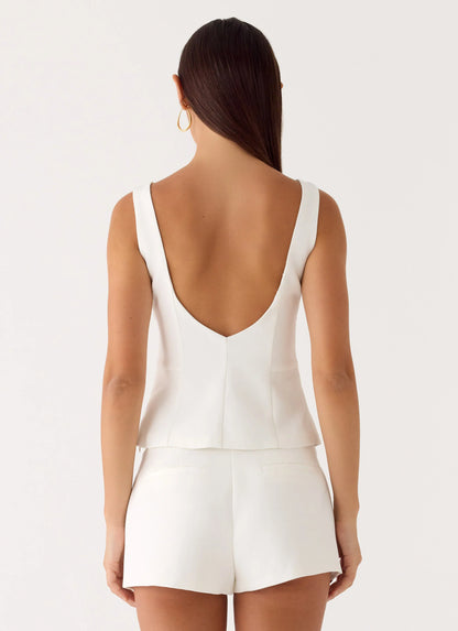 Lulita Belted Shorts - White