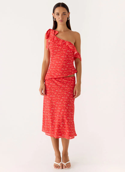 Calia Top - Magenta Red Rose