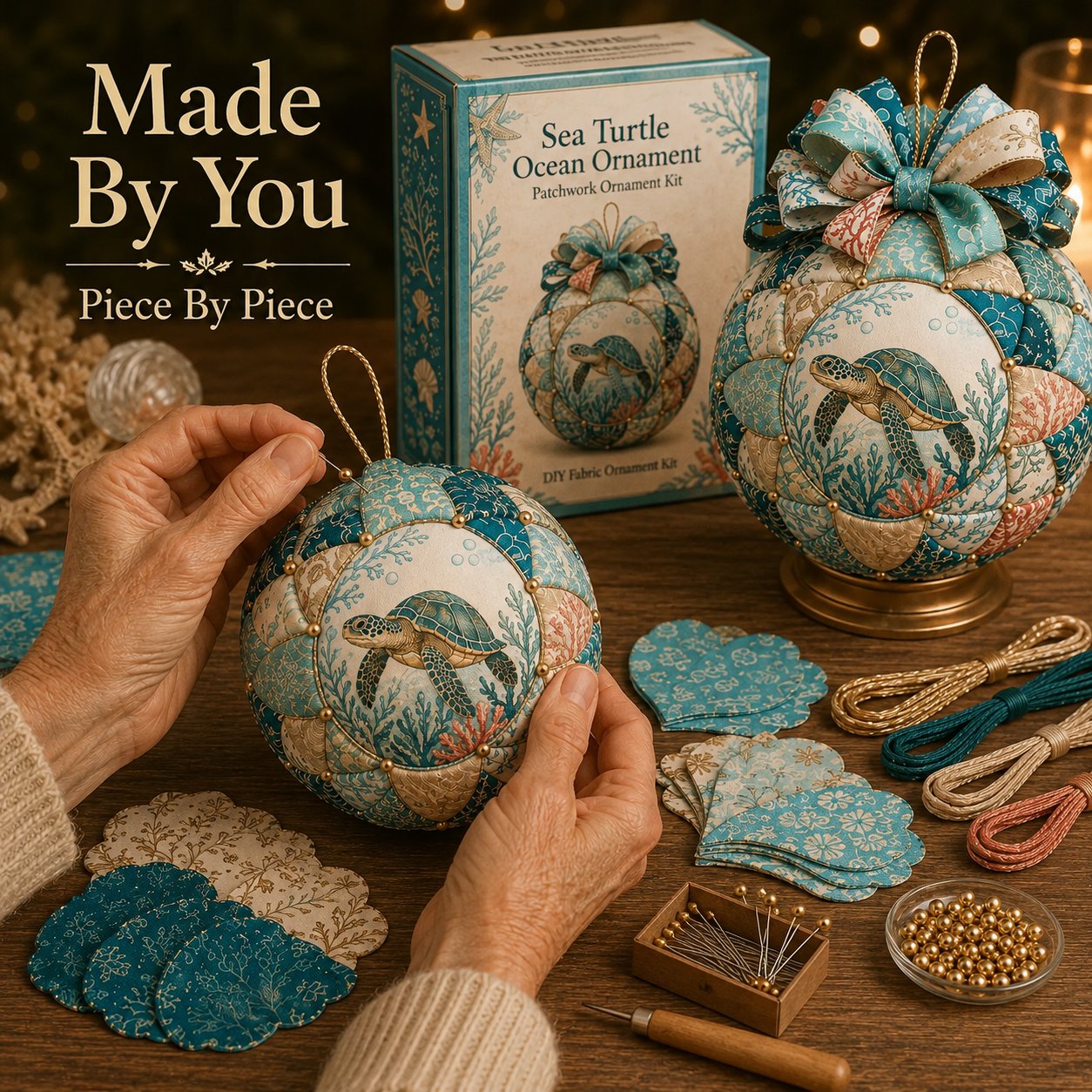 🌊Ocean Treasures Patchwork Ornament DIY Kit
