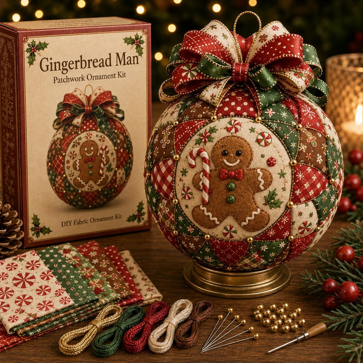 🎄Christmas Classics Patchwork Ornament DIY Kit