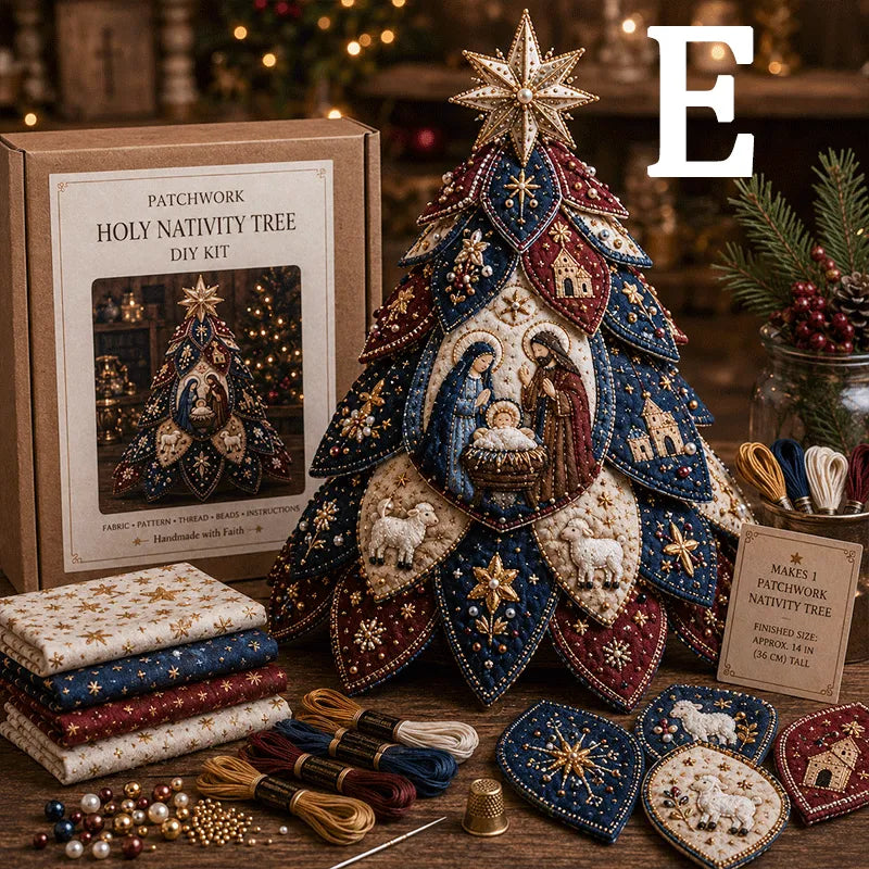 ✝️Religious-Themed Beaded & Quilted Christmas Tree DIY Kit