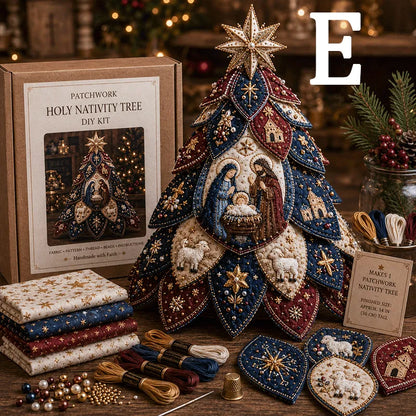 ✝️Religious-Themed Beaded & Quilted Christmas Tree DIY Kit