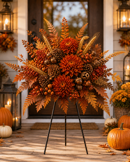 🍂Autumn Harvest Floral Garden Stake Arrangement