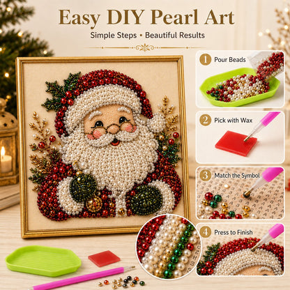🎄Beginner-Friendly & Calming-💎DIY Holiday Pearl Painting Kit With Frame