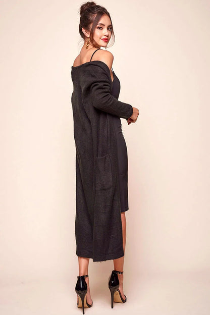 Brookhaven Cafe Long Sleeved Cardigan Black