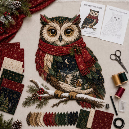 🎄🎅Christmas Woodland Wildlife DIY Patchwork Kit