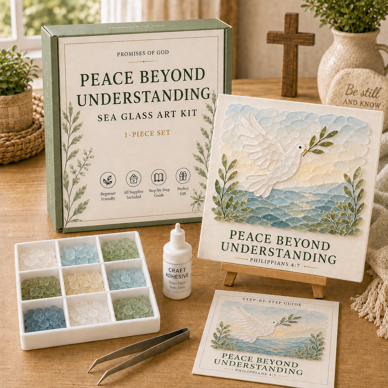 🌿 Promises of God Sea Glass Art Kit