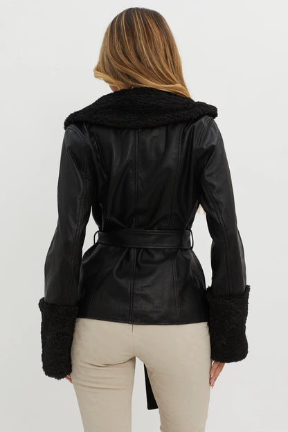 Fireside Teddy Lapel Jacket Black