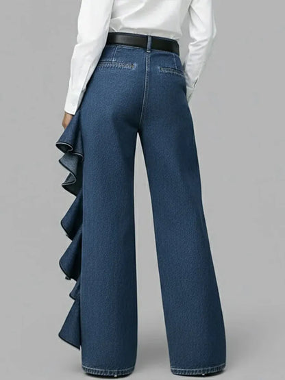 Stylish Ruffled Jeans