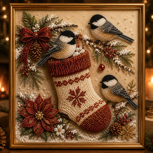 🐦 Christmas Backyard Birds DIY Pearl Painting Kit