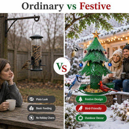 🐦🌲Christmas Tree Bird Feeder 🎄 Festive Backyard Holiday Decor