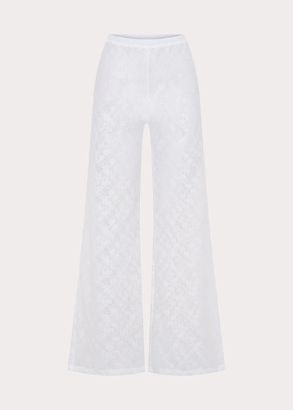 Matcha Lace Pants - White