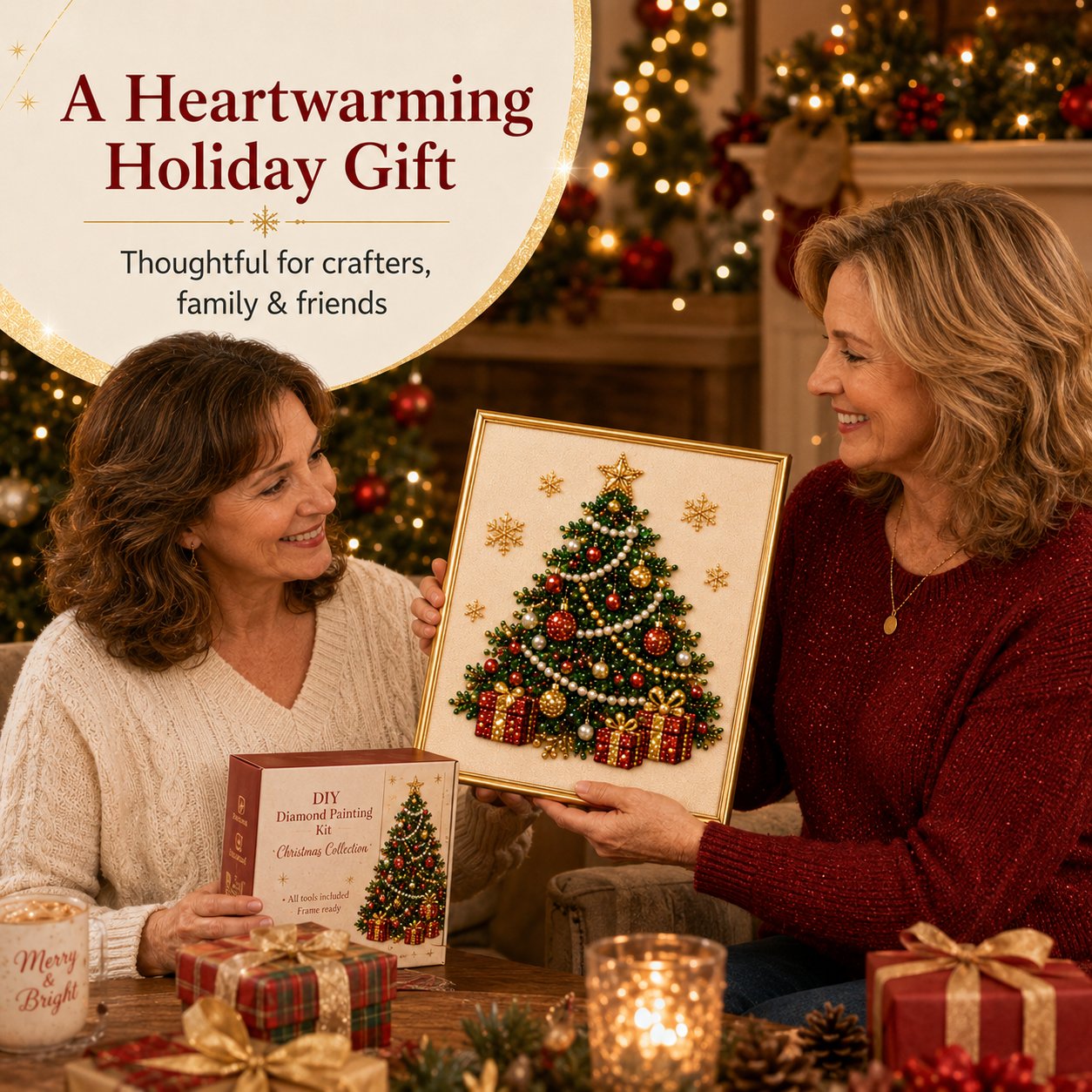 🎄Beginner-Friendly & Calming-💎DIY Holiday Pearl Painting Kit With Frame
