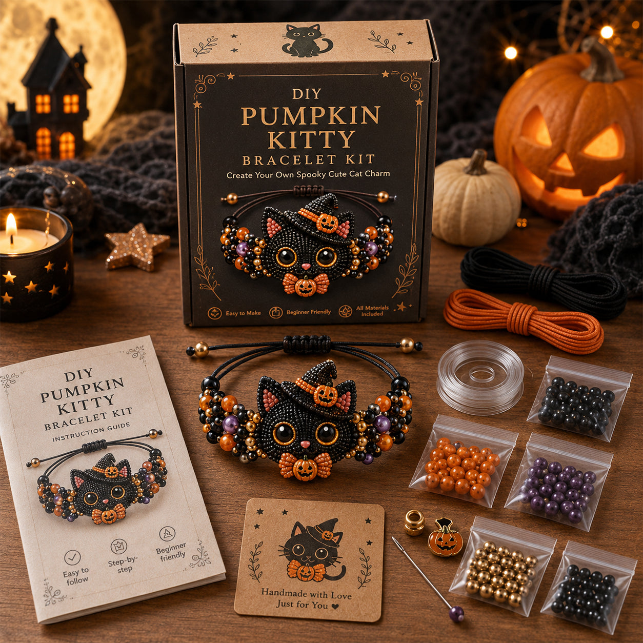 🎃 DIY Halloween Beaded Bracelet Kit
