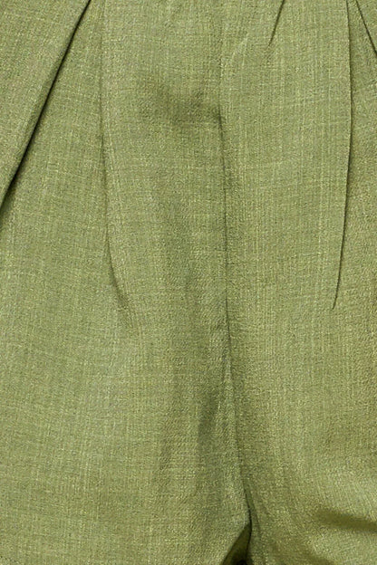 Jenner Thin Strap Cross Over Party Romper Olive