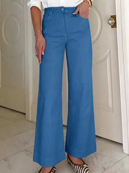 Cozy Casual High Waist Wide Leg Jeans