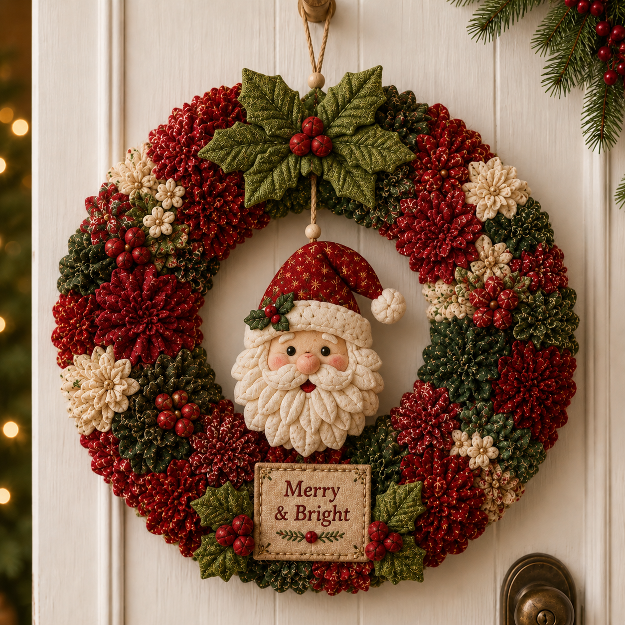 🎄3D Fabric Poke Wreath DIY Kit