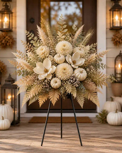 🍂Autumn Harvest Floral Garden Stake Arrangement