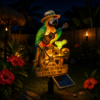 🌴Powered Parrot Garden Light- "Welcome to Paradise"