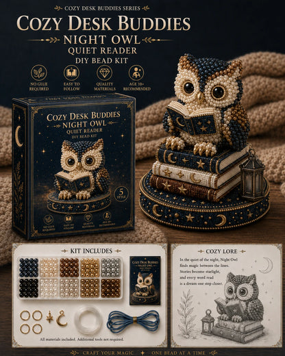 🧵 Cozy Desk Buddies DIY Bead Kit | Handmade Mini Desk Companion