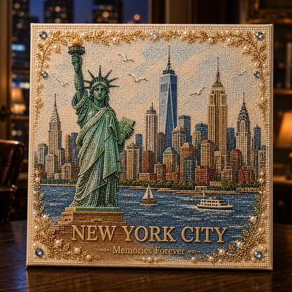 🗽 American Landmark Collection Crystal Art DIY Kit